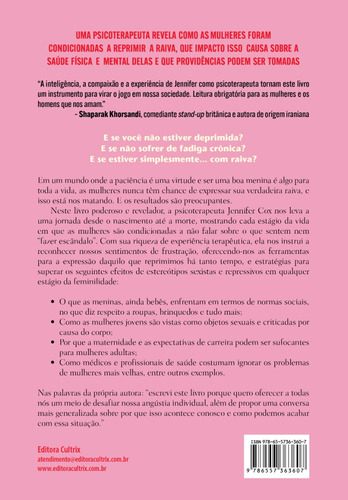Livro As Mulheres Estão Com Raiva De Jennifer Cox Edição 1 Em Português 2025 Editora Cultrix