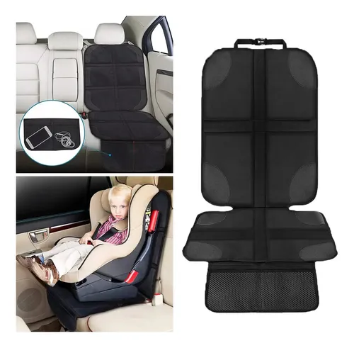 2 Protectores Impermeables Para Asientos De Coche Infantil - Talla única, Tela Absorbente Y Suave, Lavables A Máquina, Multicolor Azul Gris Y Negro