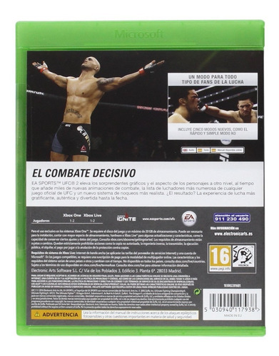 Ufc 2 De Xbox One Nuevo Y Sellado Fisico Original