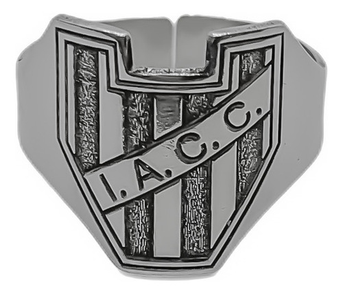 Anillo Escudo Fútbol Equipo Acero Regulable Acero Mediano Instituto Atletico Central Cordoba