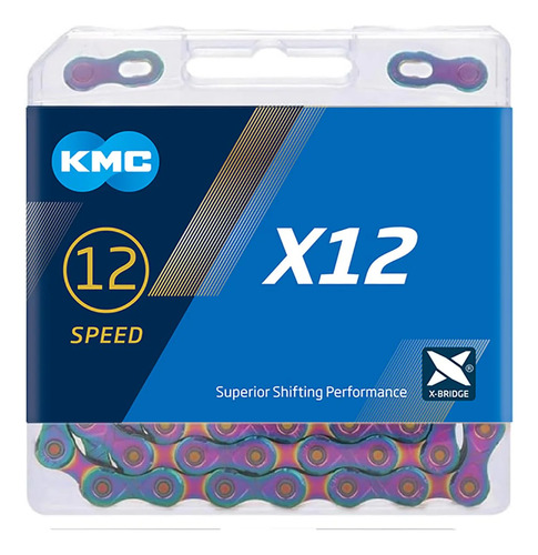Cadena De Bicicleta Kmc X12 Aurora 126l Pinta Pedal Aurora