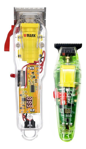 Kit 2 Maquina De Cabelo Wmark Ng108 Digital + Ng202 Verde