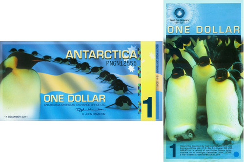 = Unc - Antárctica - Valor 1 - Año 2011 - En Polímero