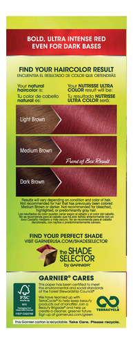 Tinte De Pelo Garnier Nutrisse Ultra Color R3 Castaño Claro