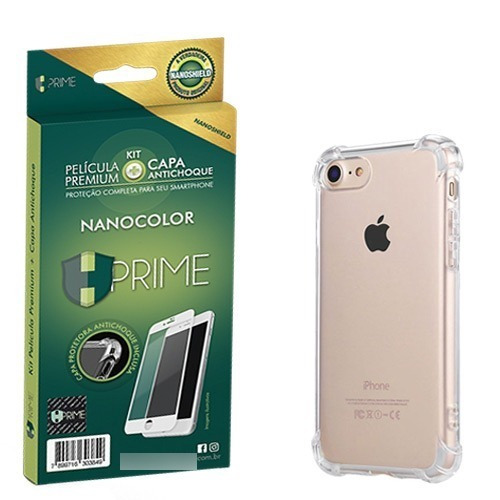 Kit Nanocolor Hprime Pelicula + Capa - Apple iPhone 7 Preto