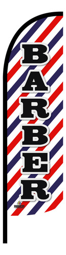 Funda Para Bandera Publicitaria Barbería (4x1) Barberia Negra