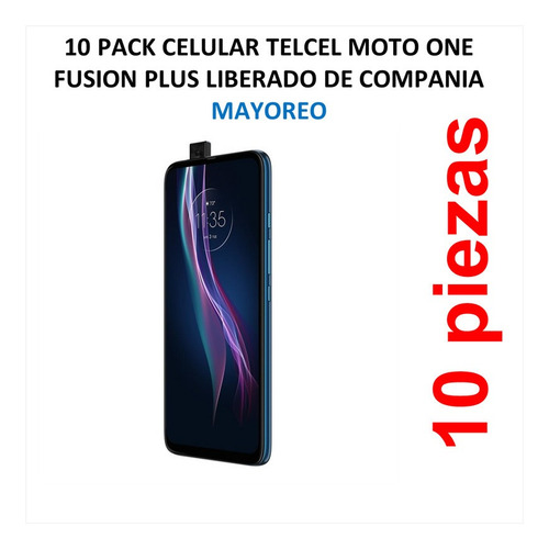 Imagen 1 de 5 de 10 Pack Celular Telcel Moto One Fusion Plus Liberado De Comp
