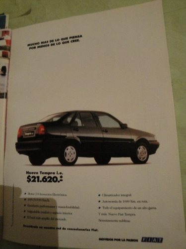 Publicidad Fiat Tempra Año 1997