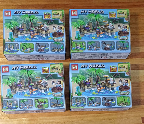 Kit De 4 Cajas De Bloques Para Armar Minecraft Didactico 352 Modelo 2