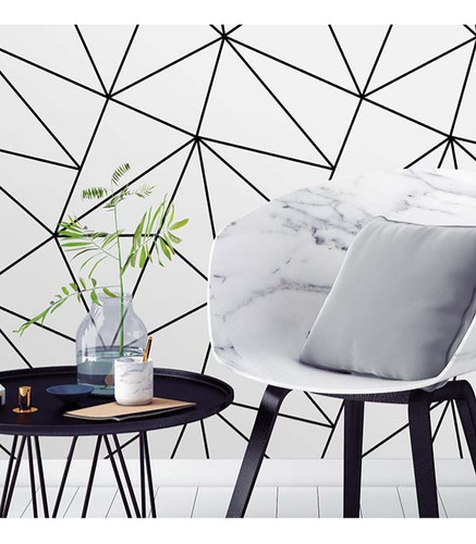 Papel Mural Triangular Blanco Blanco