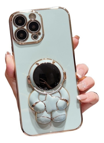 Capa Para iPhone 16/15/14/13, Com Suporte De Astronauta