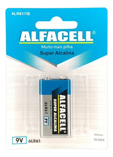 Kit 10 Cartelas Pilha 9v Alfacell Super Alcalina Original