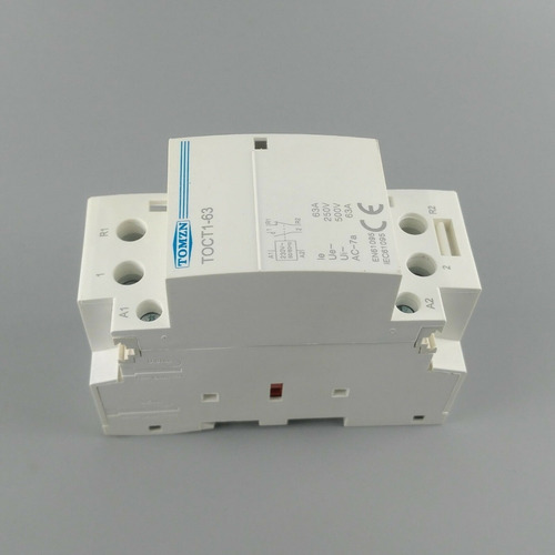 Imagen 5 de 5 de Contactor 220v Modular 2p 63a 1nc 1no Contactor Monofasico