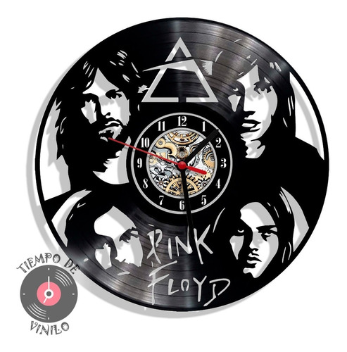 Reloj De Pared Elaborado En Disco Lp Pink Floyd Ref.03