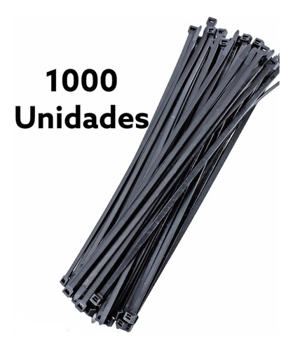 Precinto 3,6 X 300mm Nylon Negro - 1000 Unidades 