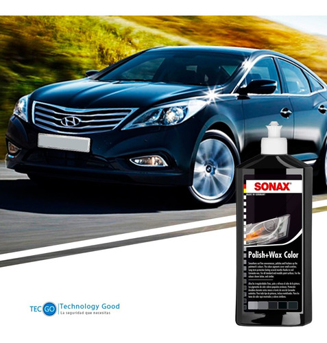 Imagen 3 de 4 de Cera Liquida De Auto Negro Sonax 500ml
