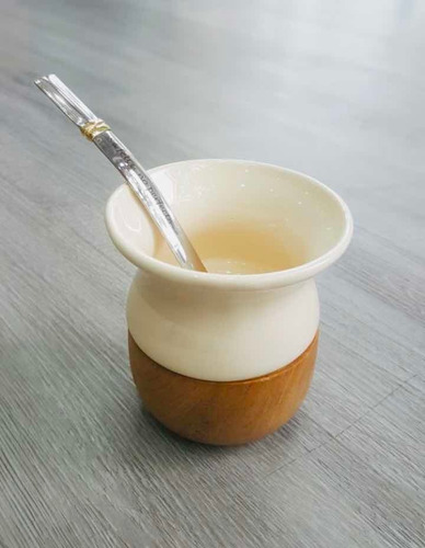 Imagen 2 de 7 de Mate Cerámica Y Madera. Varios Colores.