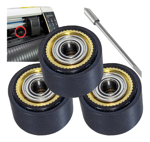 Graphtec Pinch Roller 3 Pzs Heavy Duty + Navaja Gratis