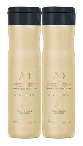 Shampoo Argan Ossono X250ml Hidratacion Kitx2