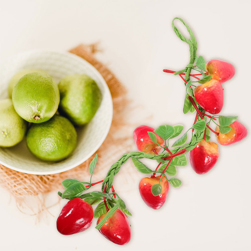 4 Unidades De Fresas Falsas: Fresas Rojas Artificiales