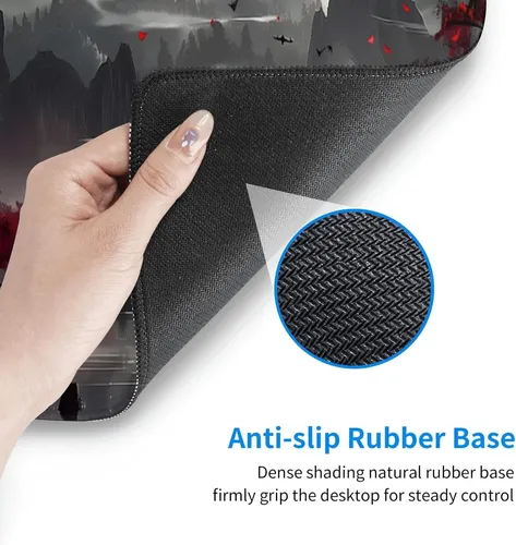 Mouse Pad Extendido Brecoy - De Color Negro - Impermeable...