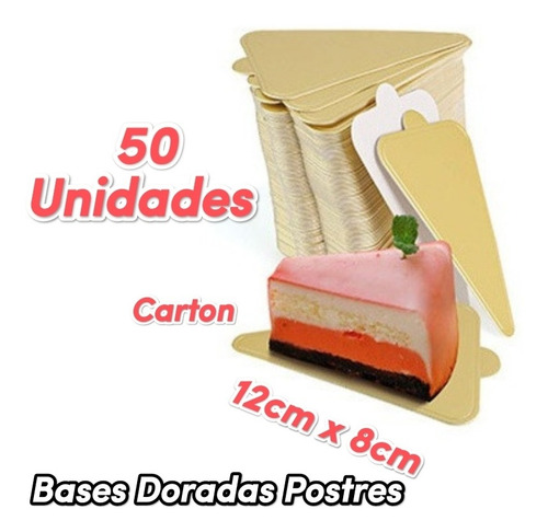 Discos Bases Carton Mini Postres (50 Unidad) Triángular