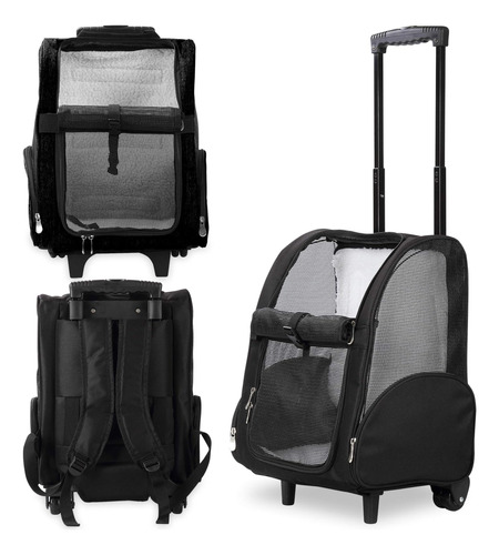 Kundu Kdu-013 Deluxe Backpack Pet Travel Carrier Con Ruedas 