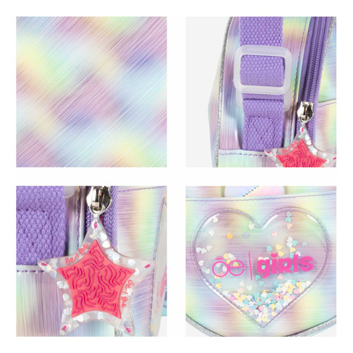 Bolsa Crossbody Cloe Para Niña Circular Material Mica Color Azul