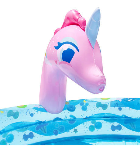 Piscina De Unicornio Hinchable Banzai Splash Slide Dimensi