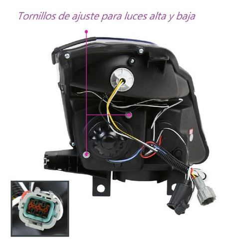Nissan 350z 2003 - 2005 Juego Faros Ojo De Angel Fondo Cromo