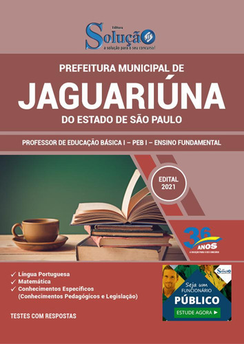 Apostila Prefeitura Jaguariúna Sp - Peb 1 Ensino Fundamental