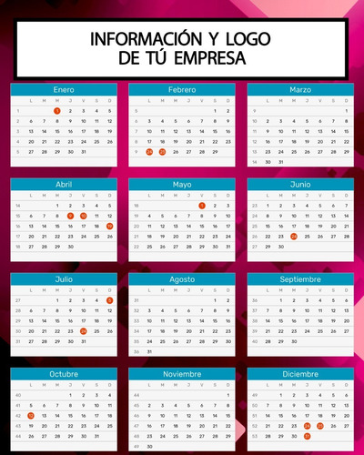 Calendario De Pared Personalizado