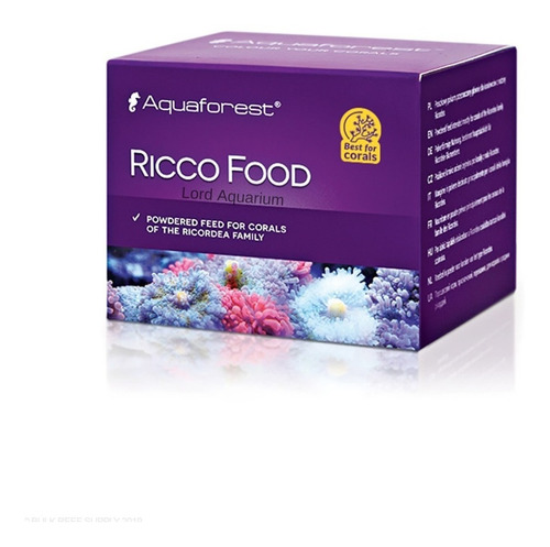 Ricco Food 20g Aquaforest Alimento Para Ricordia, Zoanthus, Mush E Ração Para Corais Softs