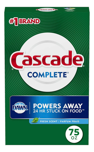 Detergente Para Lavavajillas En Polvo Cascade Complete 75 Oz