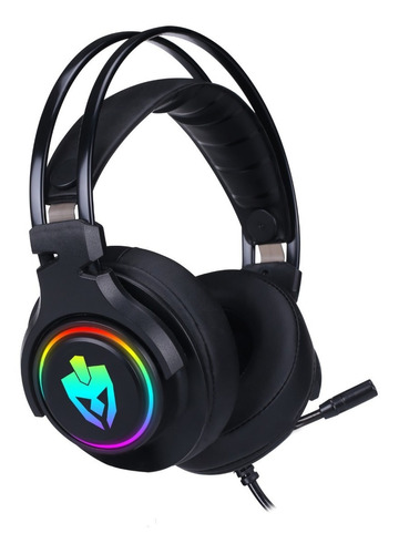 Headset Gamer Pro Profissional Evolut Agni 7.1 EG-340 Cor Preto Cor da luz Rainbow