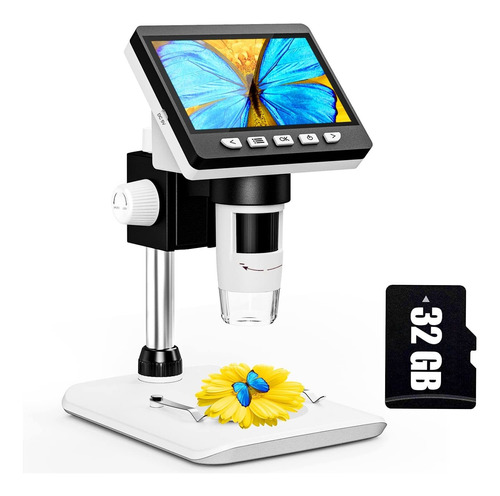 Cimelr Lcd Digital Microscope 4.3 Inch Handheld Usb Microsco