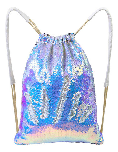 Mochila Lentejuela Sirena Cordon Brillante