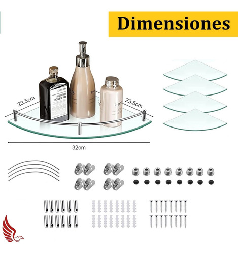 4 Porta Jabon Regadera Jabonera Baño De Cristal Resistente