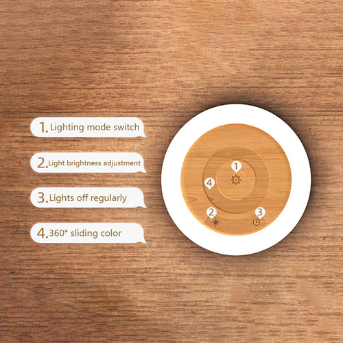 Lámpara De Mesita De Noche Con Sensor, Luces Nocturnas Blanc