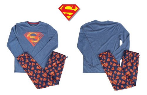 Pijama Hombre Superman Disney Original Tallas S Al Xl