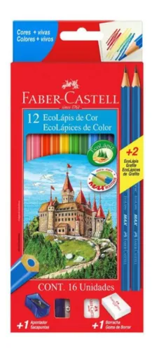 comprar 12 Ecolápices + 2 Grafitos Goma Sacapuntas Faber-castell