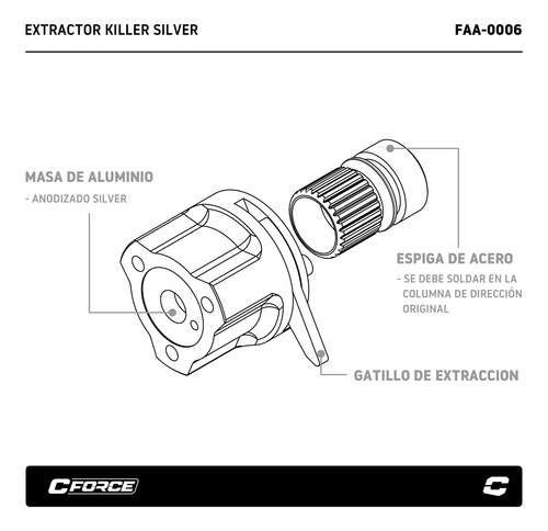 Extractor De Volante Collino Killer Silver Masa Sacavolante