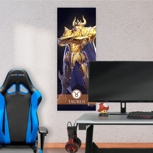 Imagen 1 de 8 de Cuadro Grande 30x80 Cm Saint Seiya Aldebaran Tauro Animeras