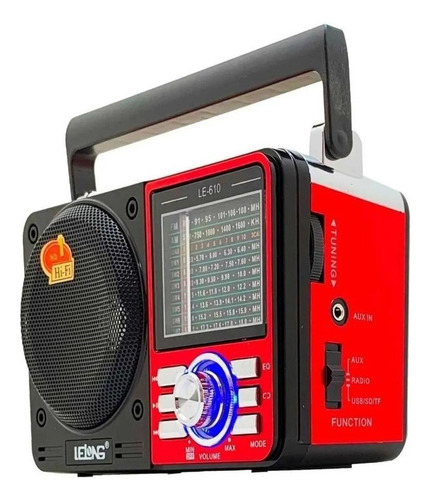 Rádio Retro Vintage Antigo Portátil Am Fm Sw Mp3 Usb Bateria