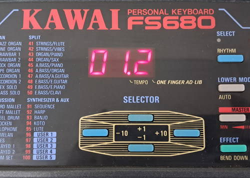 Teclado Musical Kawai Fs680 Japones 100 Ritmos 61 Teclas Zwt Negro (Usado)