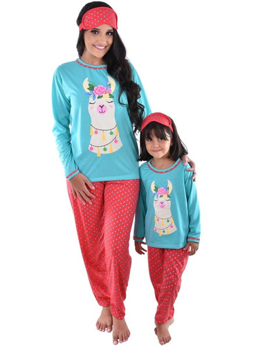 Imagem 4 de 4 de Pijama Infantil Menina Longo Manga Comprida Calça Tapa Olho