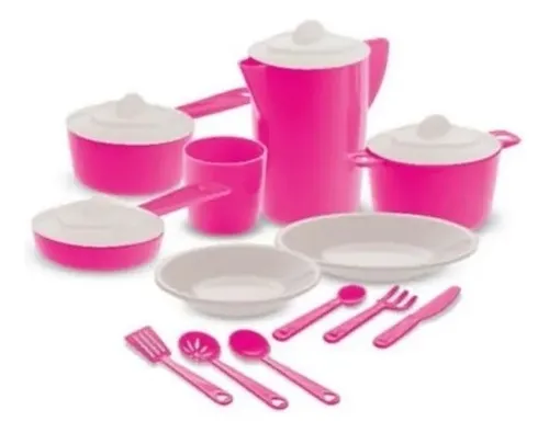 Kitchen Kit de cocina de juguete para niños, sartén con cuentas rosas