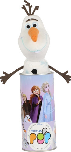 Imagem 1 de 5 de Pelúcia Na Lata Olaf Boneco De Neve 16cm - Frozen - Disney