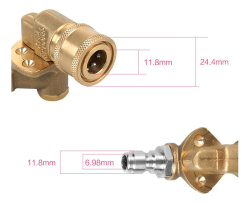 4500 Psi Rápida Desconectar Acoplador Pivotante Arandelas