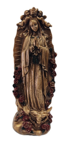 Linda Figura Virgen De Guadalupe 29cm En Fina Resina